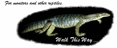 For monitors and other reptiles, 
walk this way ...